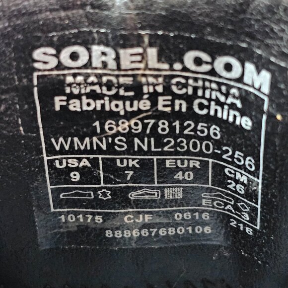 Sorel Addington Chelsea Pull on Ankle Boots Black Brown Leather Women's Size 9 - Picture 10 of 10